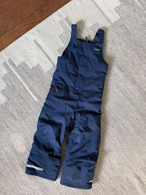 Patagonia Kids Navy Snow Bib Overalls with Reflective Accents Boy’s Size 5T